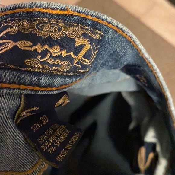 Seven7 distressed jeans women size 30 slim navy - Picture 5 of 10